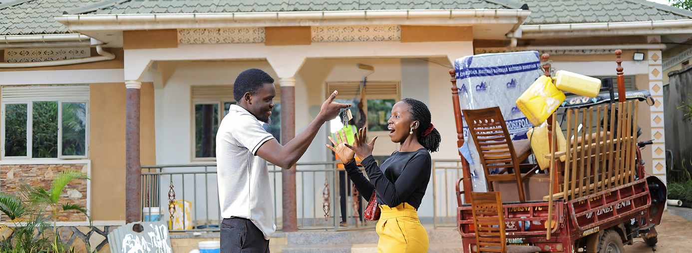 Green land parcel with trees